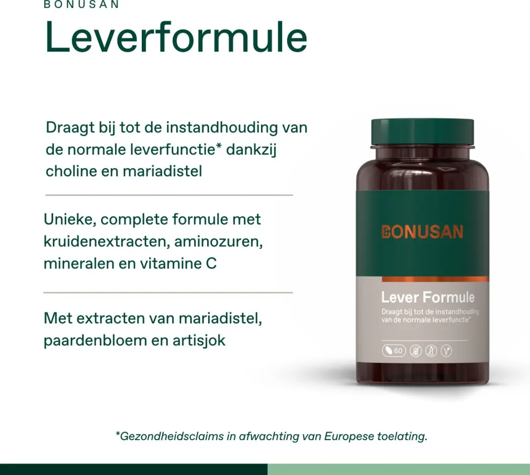 Bonusan Lever Formule 60 Tabletten - Mariadistel/Paardenbloem/Artisjok