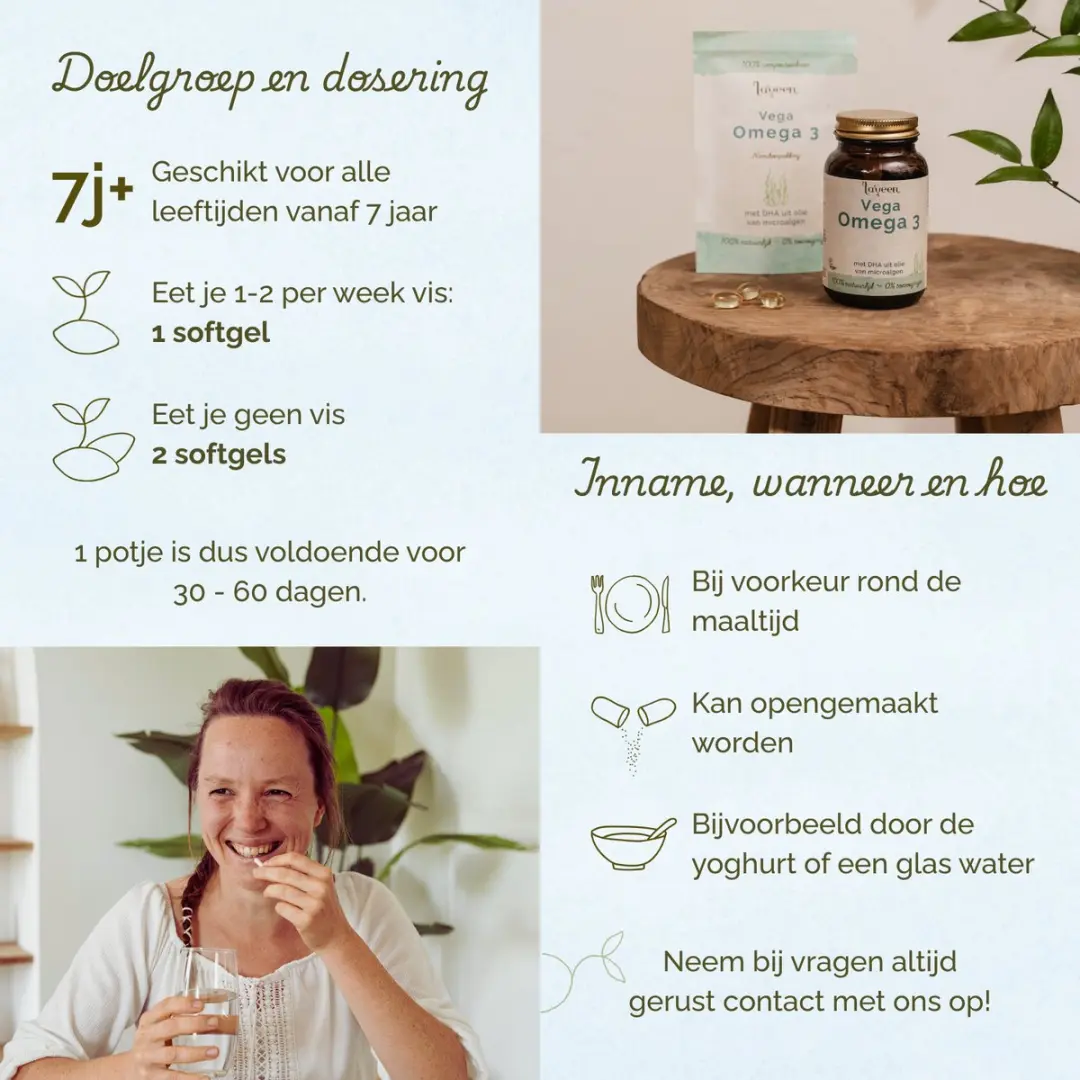 Laveen Vega Omega 3 DHA Softgels 60 Stuks - 45g
