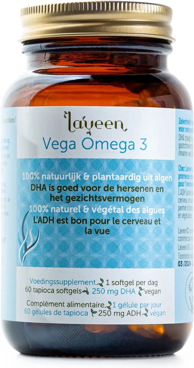 Laveen Vega Omega 3 DHA Softgels 60 Stuks