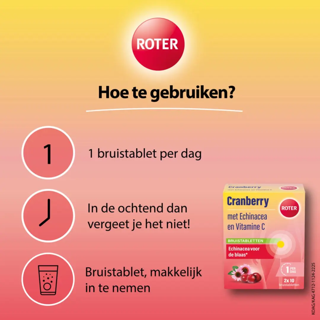 Roter Cranberry Bruis 60 Bruistabletten - Voordeelverpakking