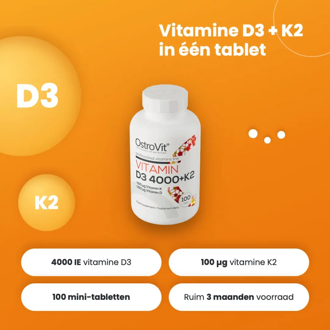 OstroVit Vitamine D3 4000 + K2 100 Tabletten