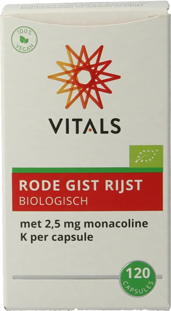 Vitals Rode Gist Rijst Biologisch 120 Capsules - 42g
