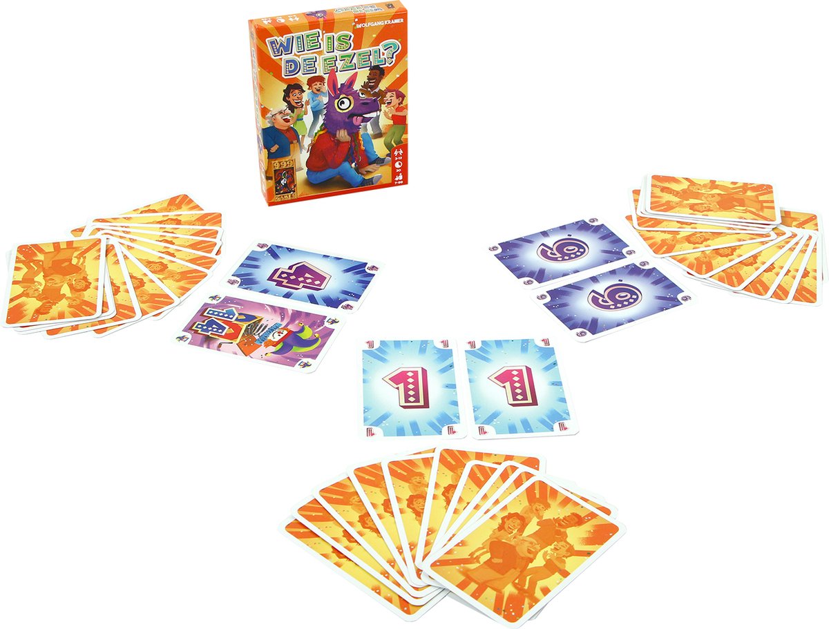 999 Games - Wie is de ezel? - Kaartspel - Eenvoudig kaartspel voor het hele gezin - Gezelschapsspel - Klein cadeautje