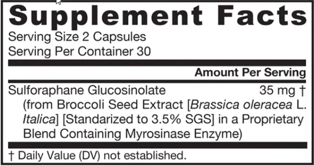 Jarrow Formulas BroccoMax 60 Capsules - 35mg
