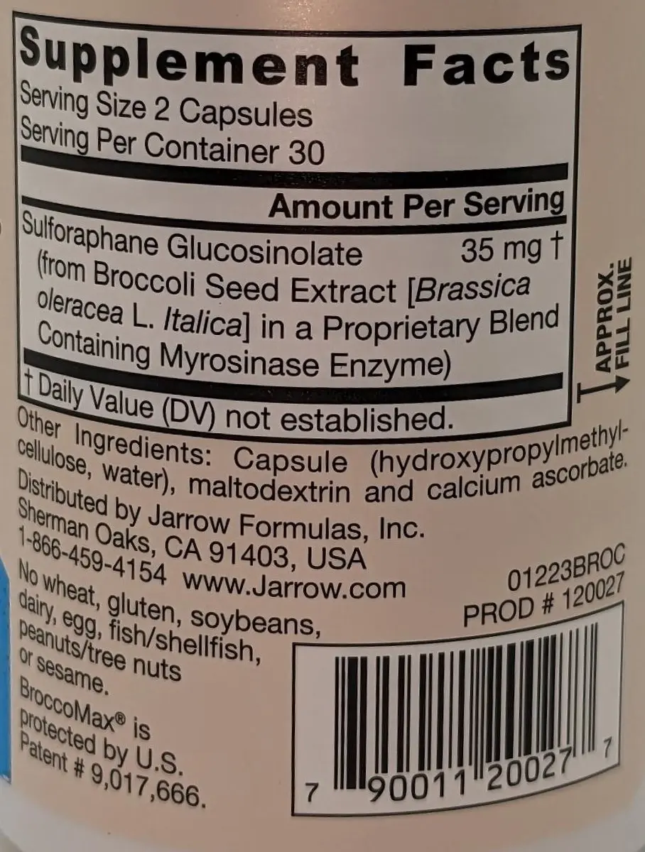 Jarrow Formulas BroccoMax 60 Capsules - 35mg