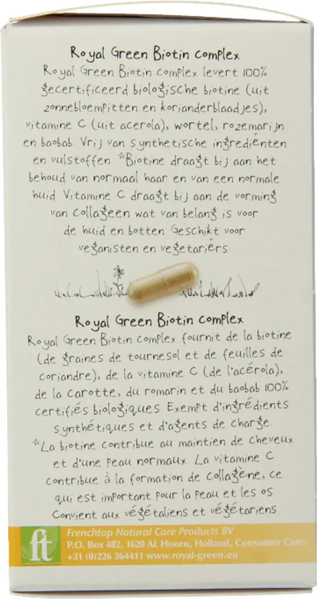 Royal Green Biotine Complex Biologisch 60 Vegacapsules