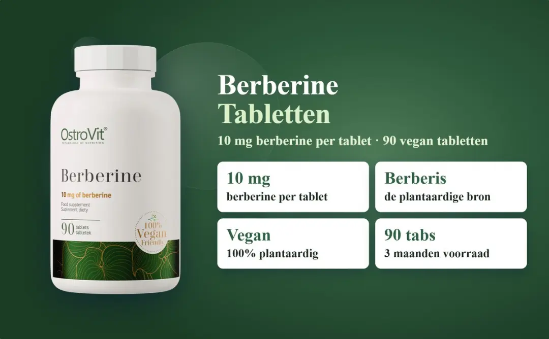 OstroVit Berberine 500mg Veganistisch - 90 Tabletten