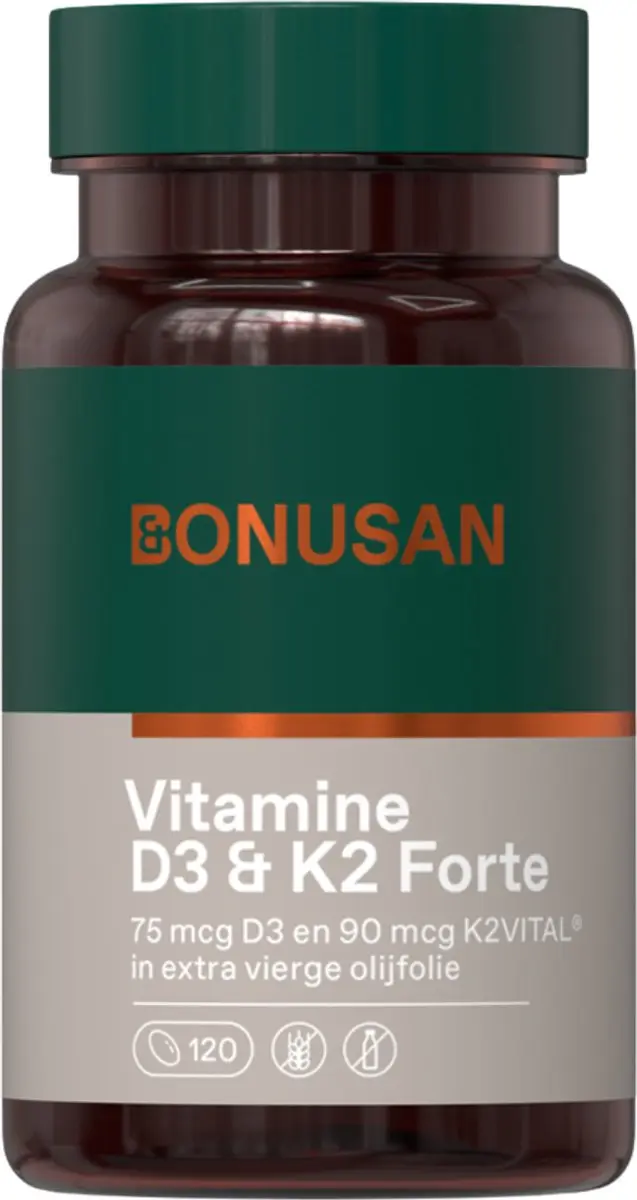 Bonusan Vitamine D3 & K2 75mcg/90mcg MK7 Softgels