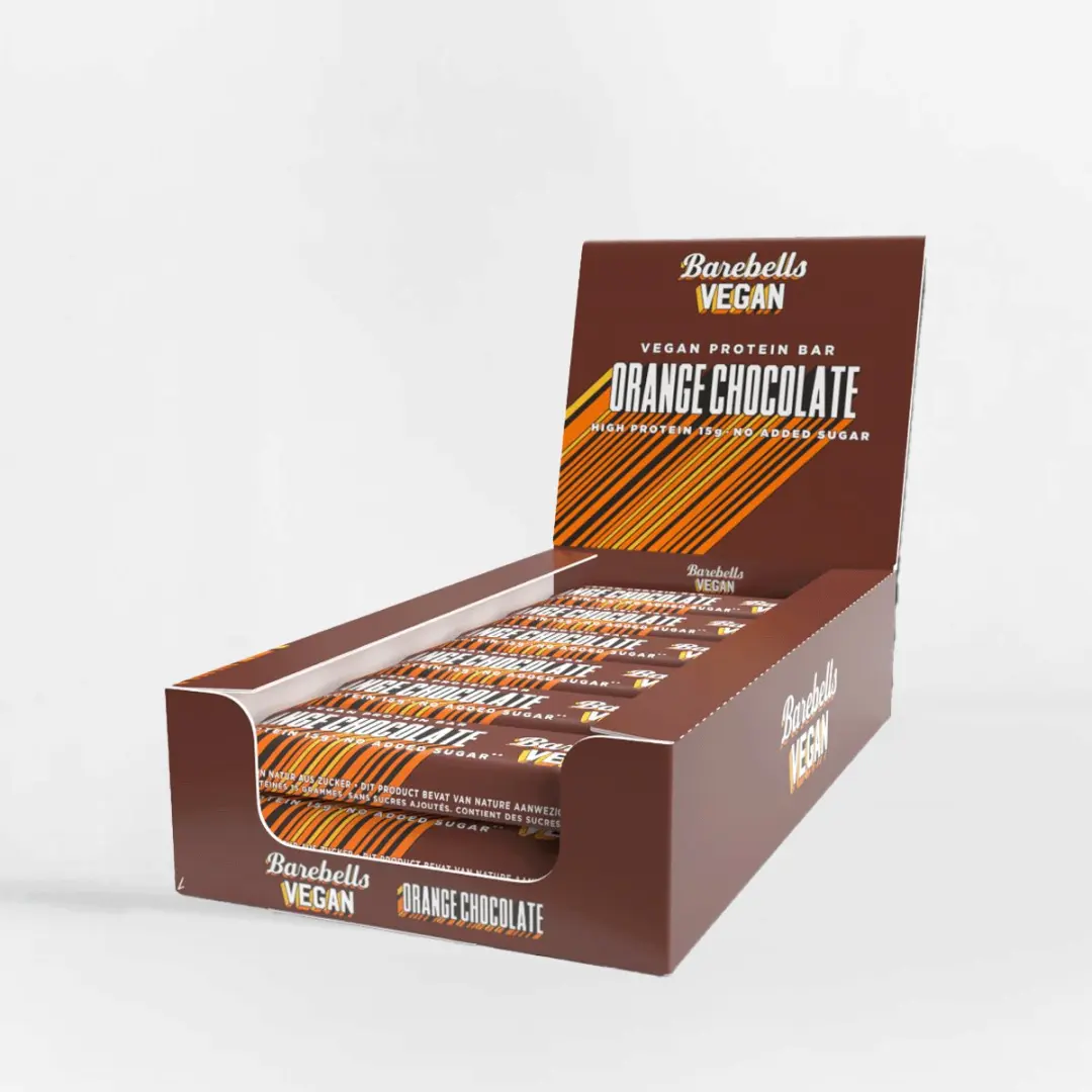Barebells Vegan Proteinrepen - 20 Stuks (12x55g) - Oranje Chocolade