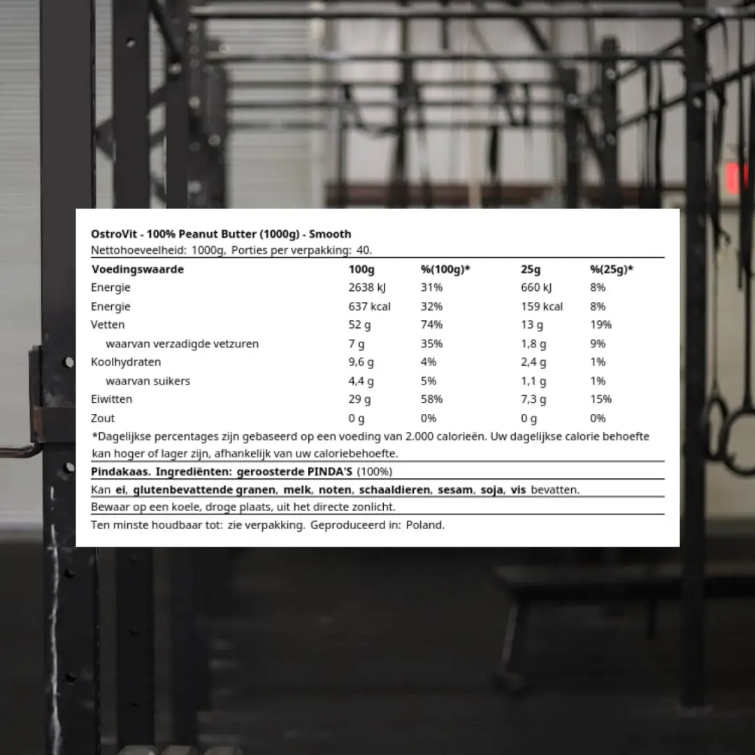OstroVit Pindakaas 1000g - Smooth