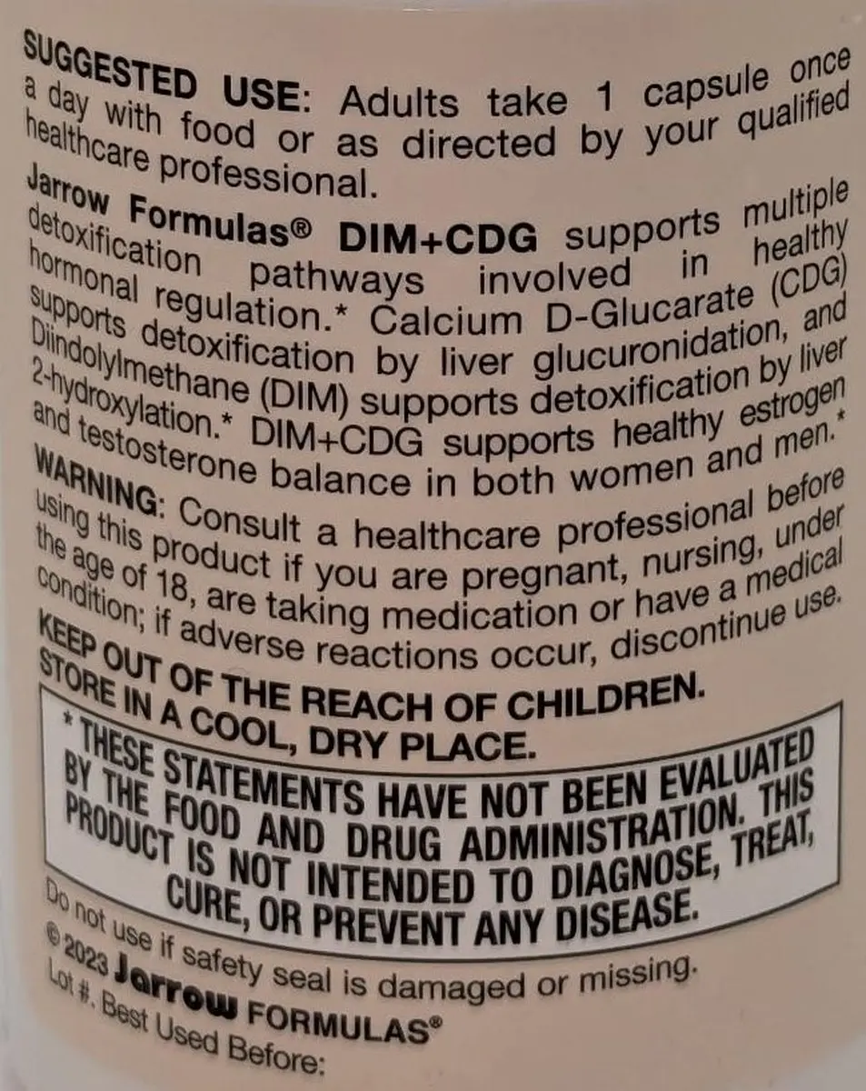 Jarrow Formulas DIM + Calcium D-Glucaraat 350mg
