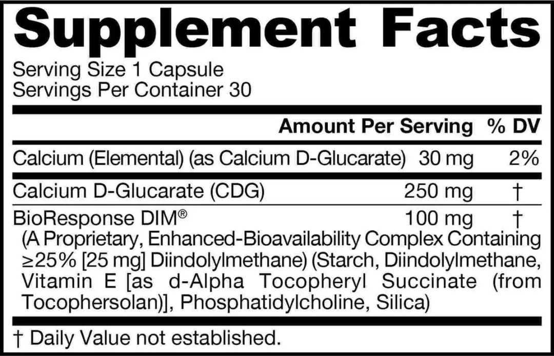 Jarrow Formulas DIM + Calcium D-Glucaraat 350mg