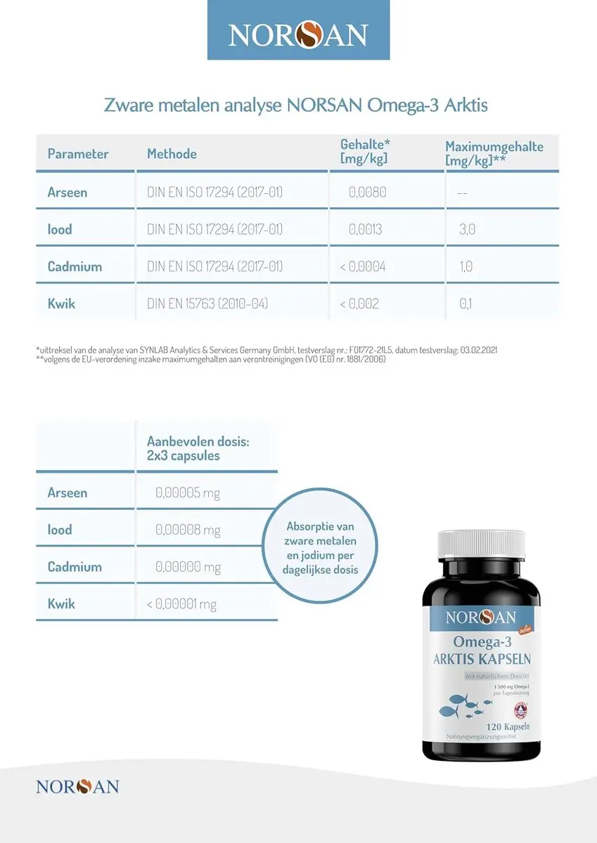 Norsan Omega-3 Arktis Capsules 120 Stuks - 1500mg EPA/DHA