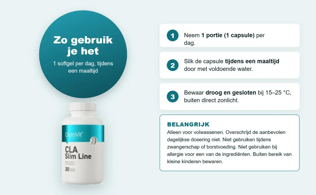 OstroVit CLA Slim Line Vetverbranders 30 Capsules