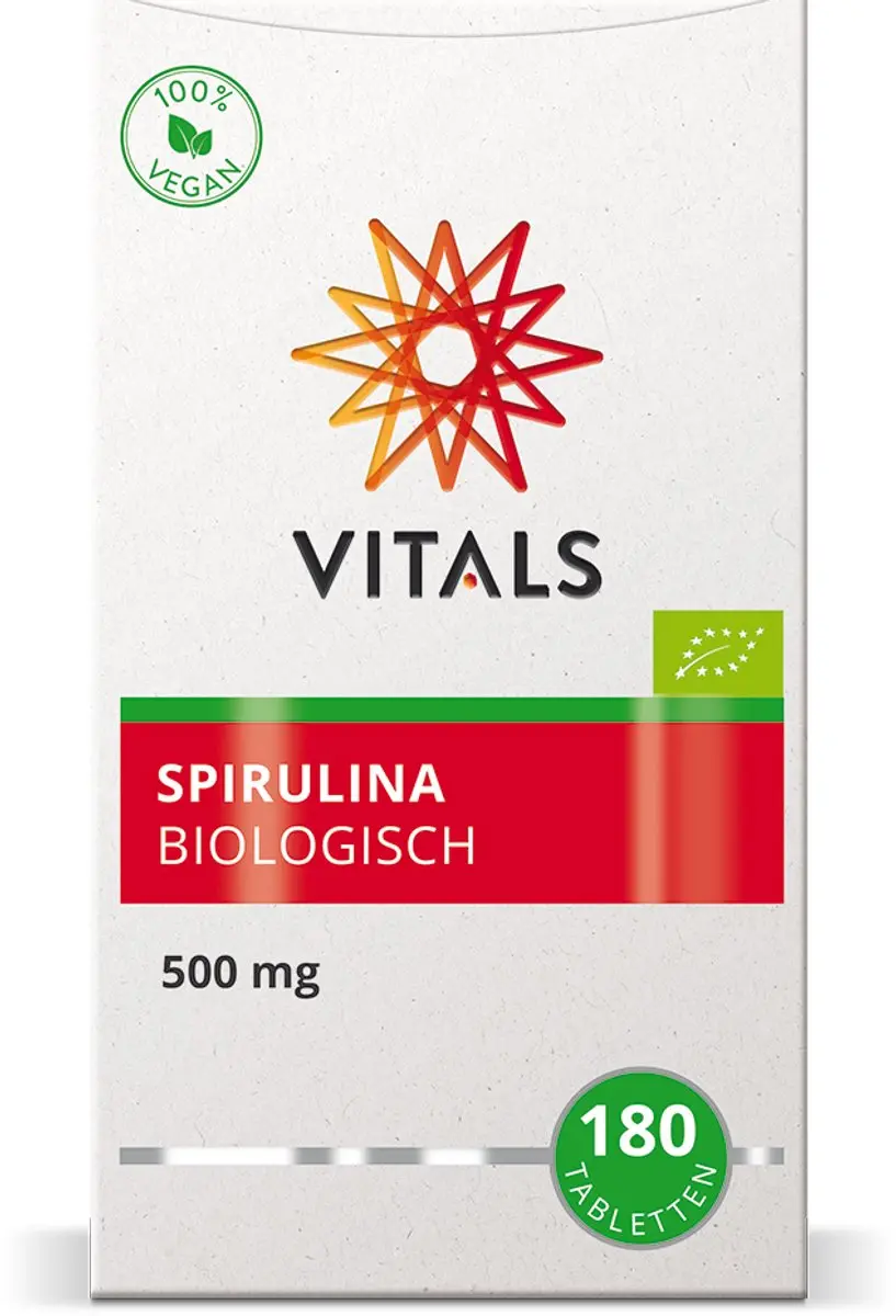 Vitals Spirulina Biologisch 500mg - 180 Tabletten