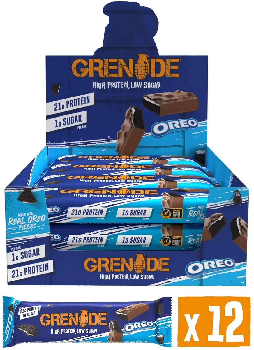 Grenade Oreo Eiwitreep - 21g Eiwit - 12x60g