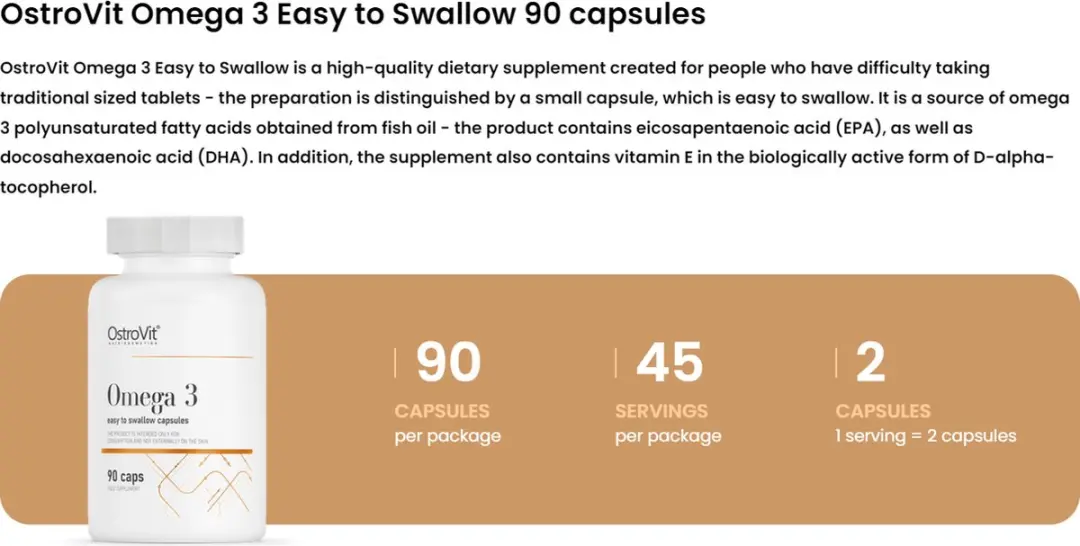 OstroVit Omega 3 90 Capsules