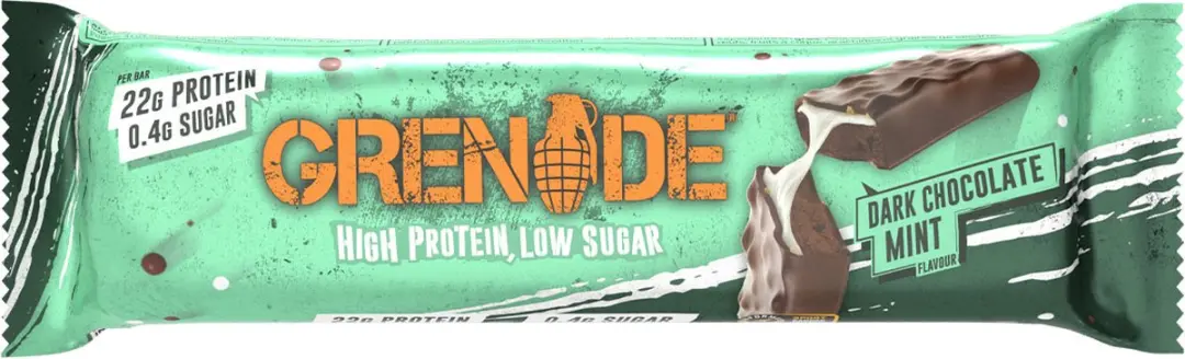 Grenade Eiwitreep Dark Choc Mint - 22g Eiwit - 12 Stuks