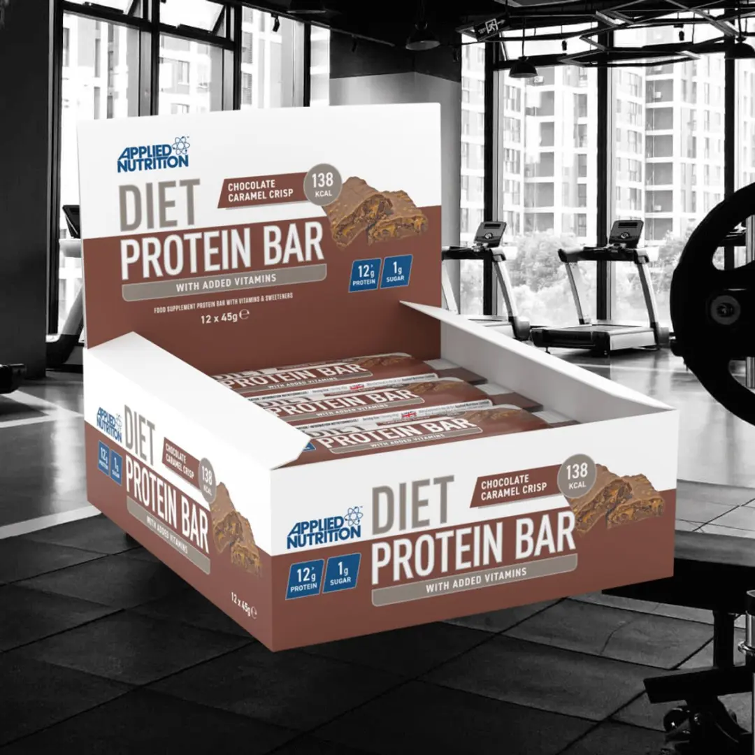 Applied Nutrition Diet Protein Bar 540g - 12x45g Chocolade Karamel