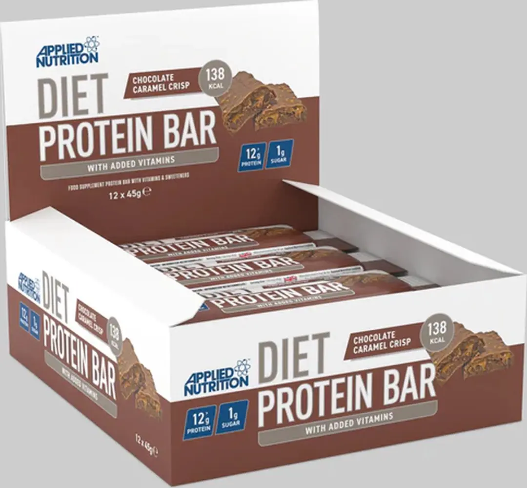 Applied Nutrition Diet Protein Bar 540g - 12x45g Chocolade Karamel