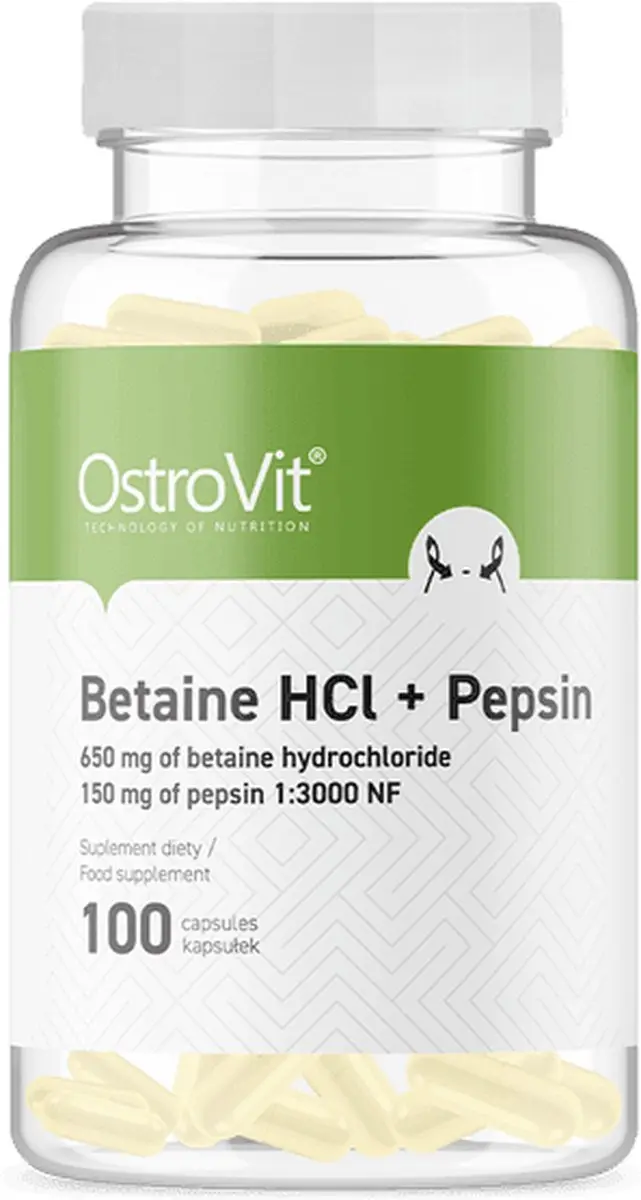 OstroVit Betaine HCl + Pepsine 100 Capsules