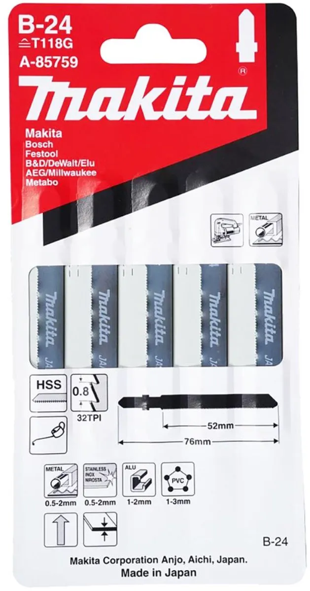 Makita Decoupeerzaagblad M+A 32mm T118G A-85759