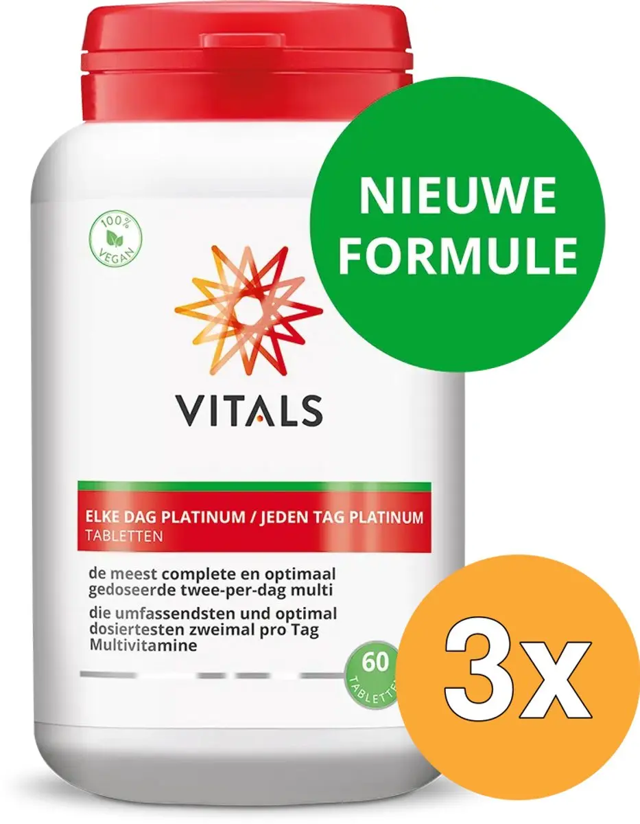 3x Vitals Elke Dag Platinum (60 capsules)