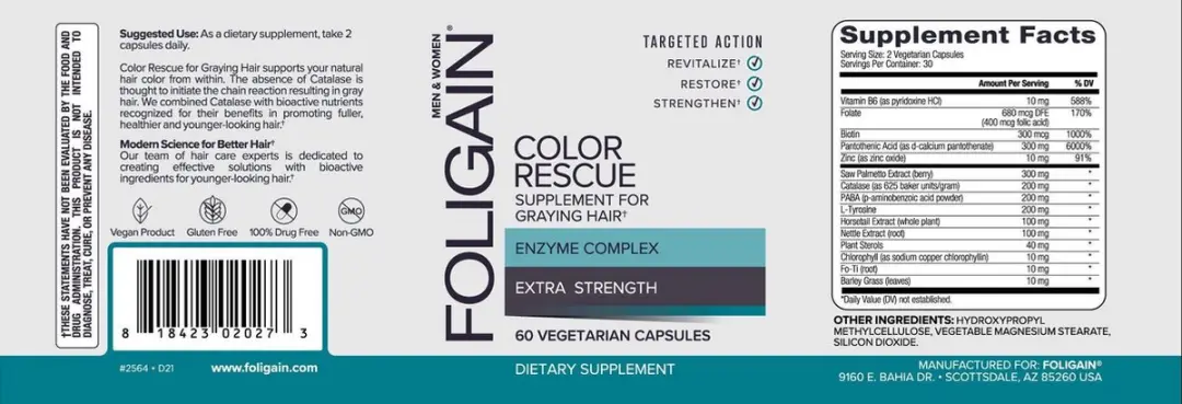 Foligain Color Rescue Supplement Capsules 60 Stuks