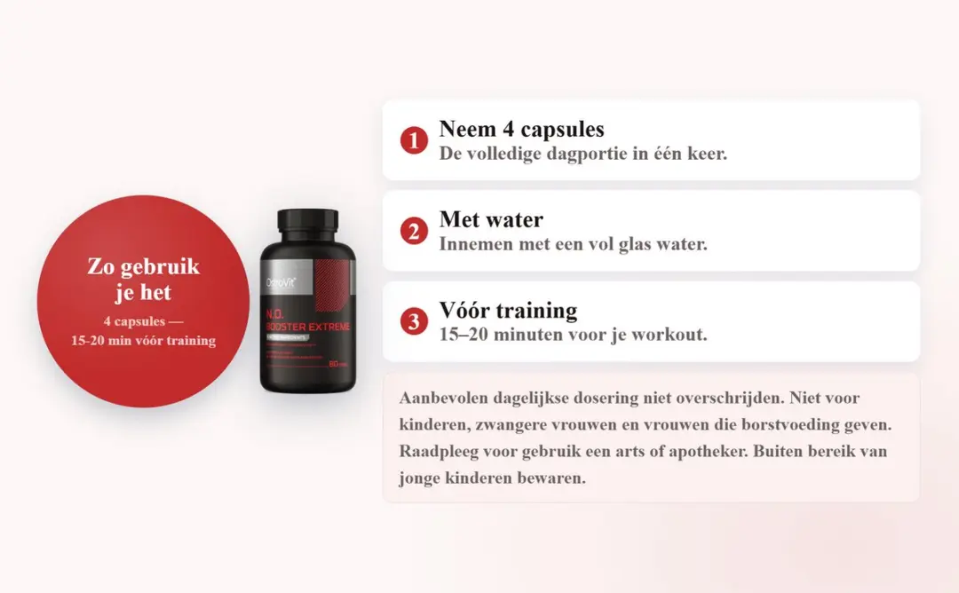 OstroVit N.O. Booster Extreme 80 Capsules