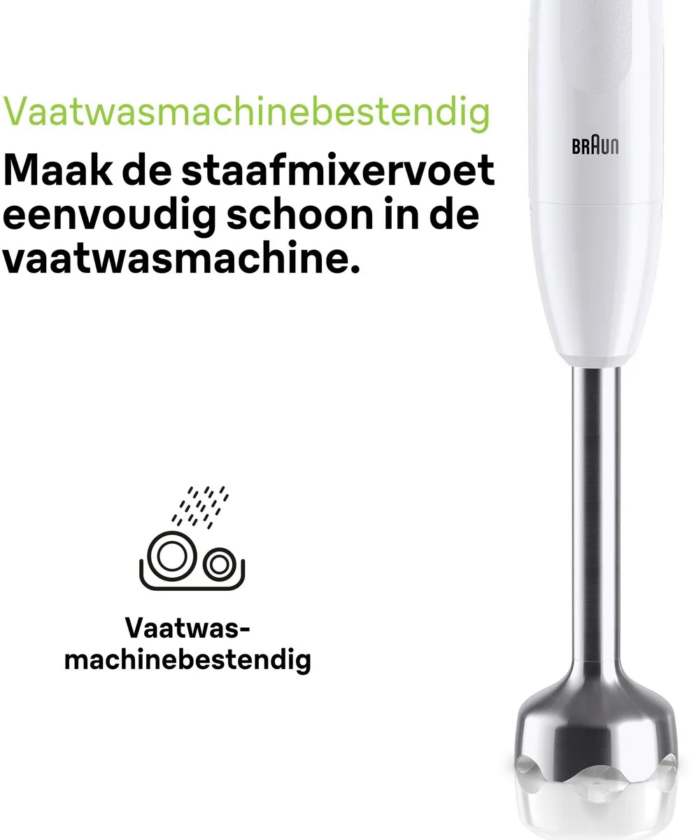 Braun MultiQuick 1 MQ10.201M Staafmixer - 450W - Wit