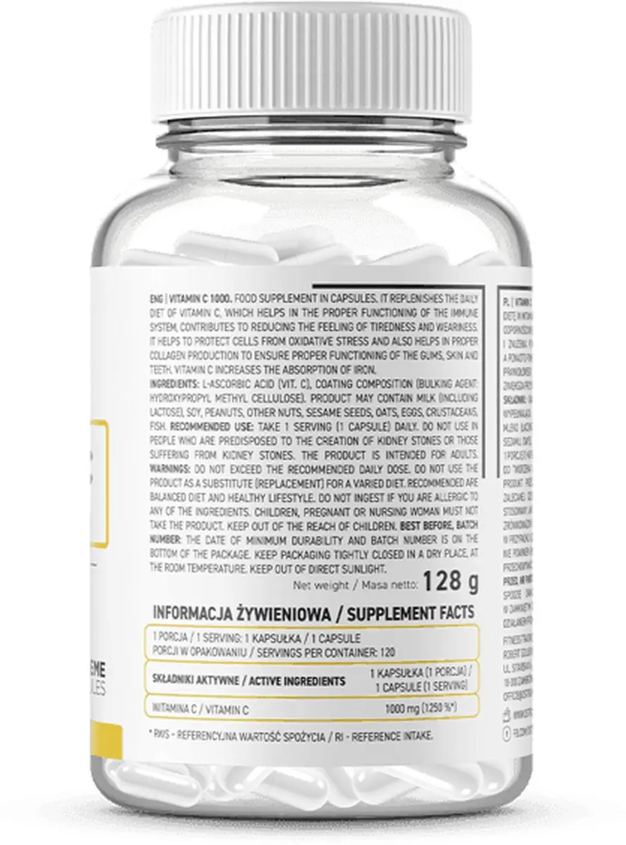 OstroVit Vitamine C 1000mg 120 Capsules + Pillendoos