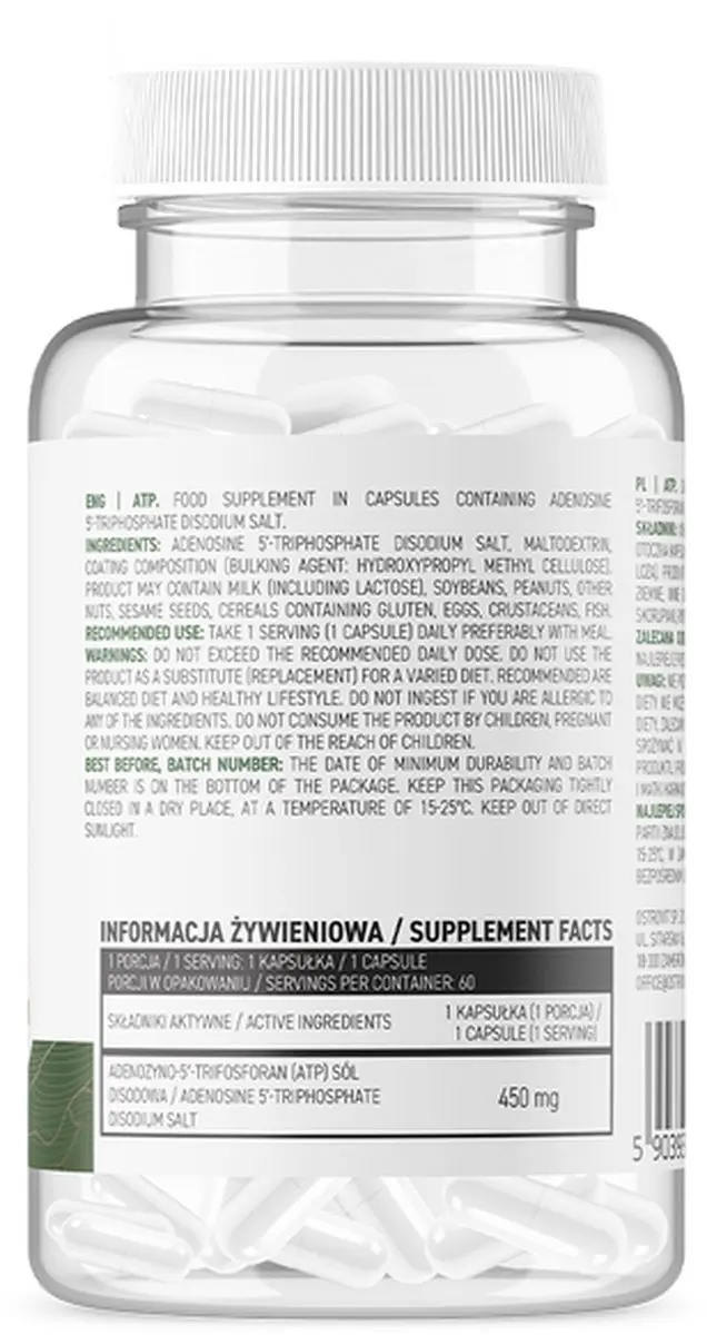 OstroVit ATP Adenosine 5’-triphosphate 60 Capsules - Vegan
