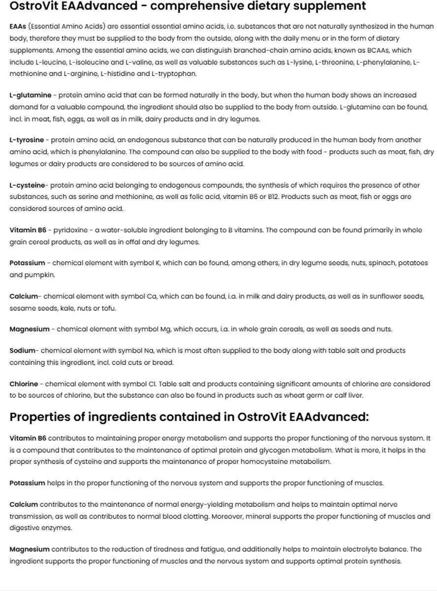 OstroVit EAAdvanced 700g - Kiwi - Aminozuren & Mineralen