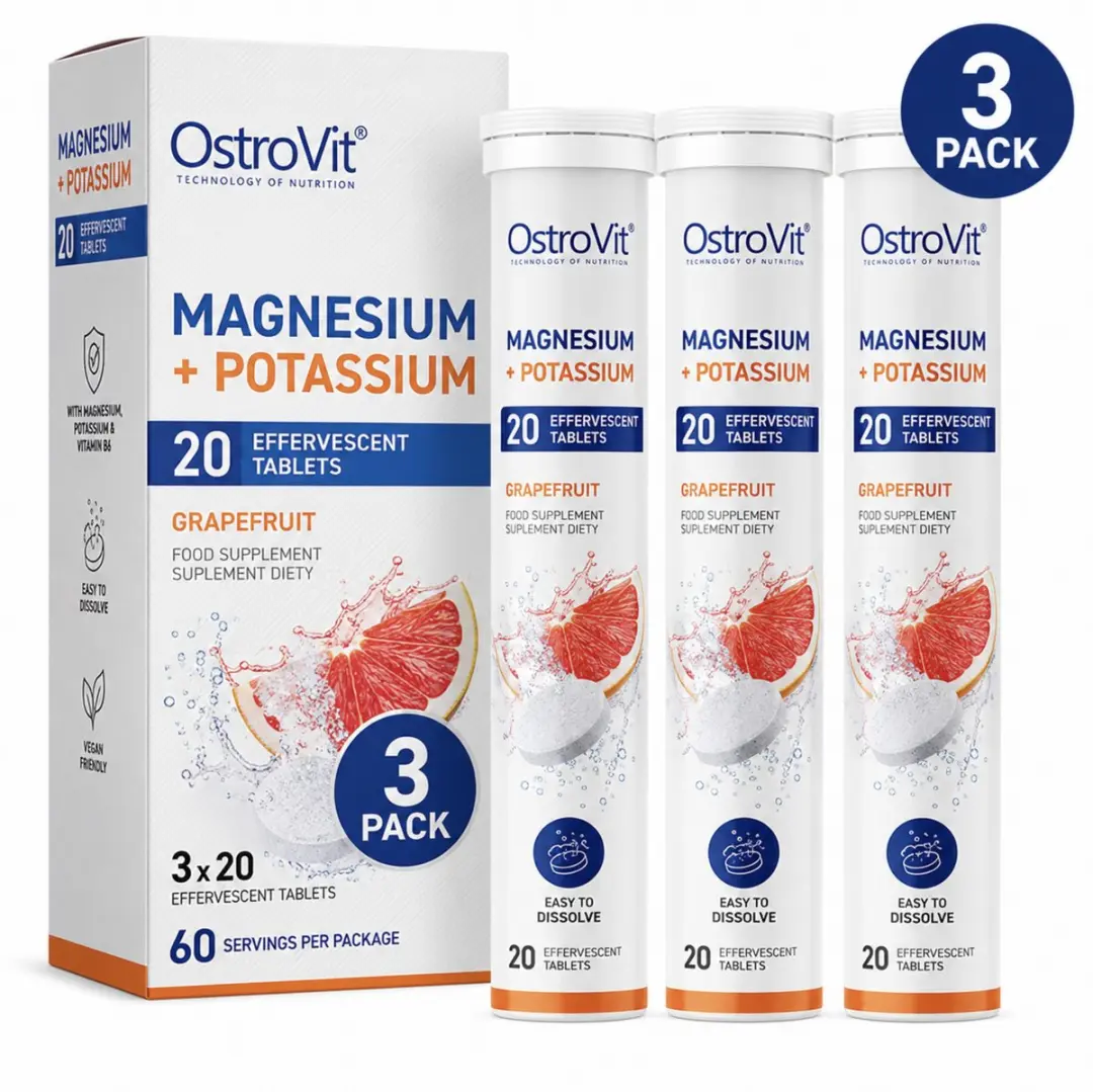 OstroVit Magnesium + Potassium Bruistabletten 60 Stuks