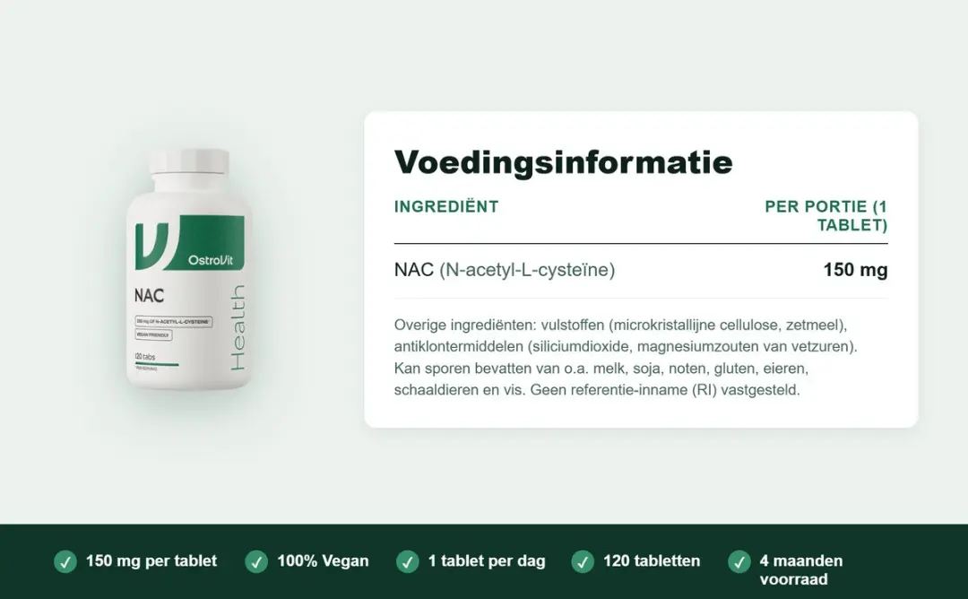 OstroVit NAC 120 VEGE Tablets - 57g