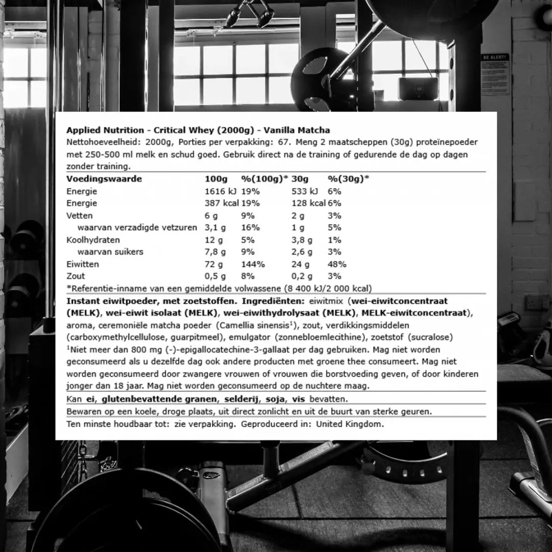 Applied Nutrition Critical Whey 2000g - Vanille Matcha