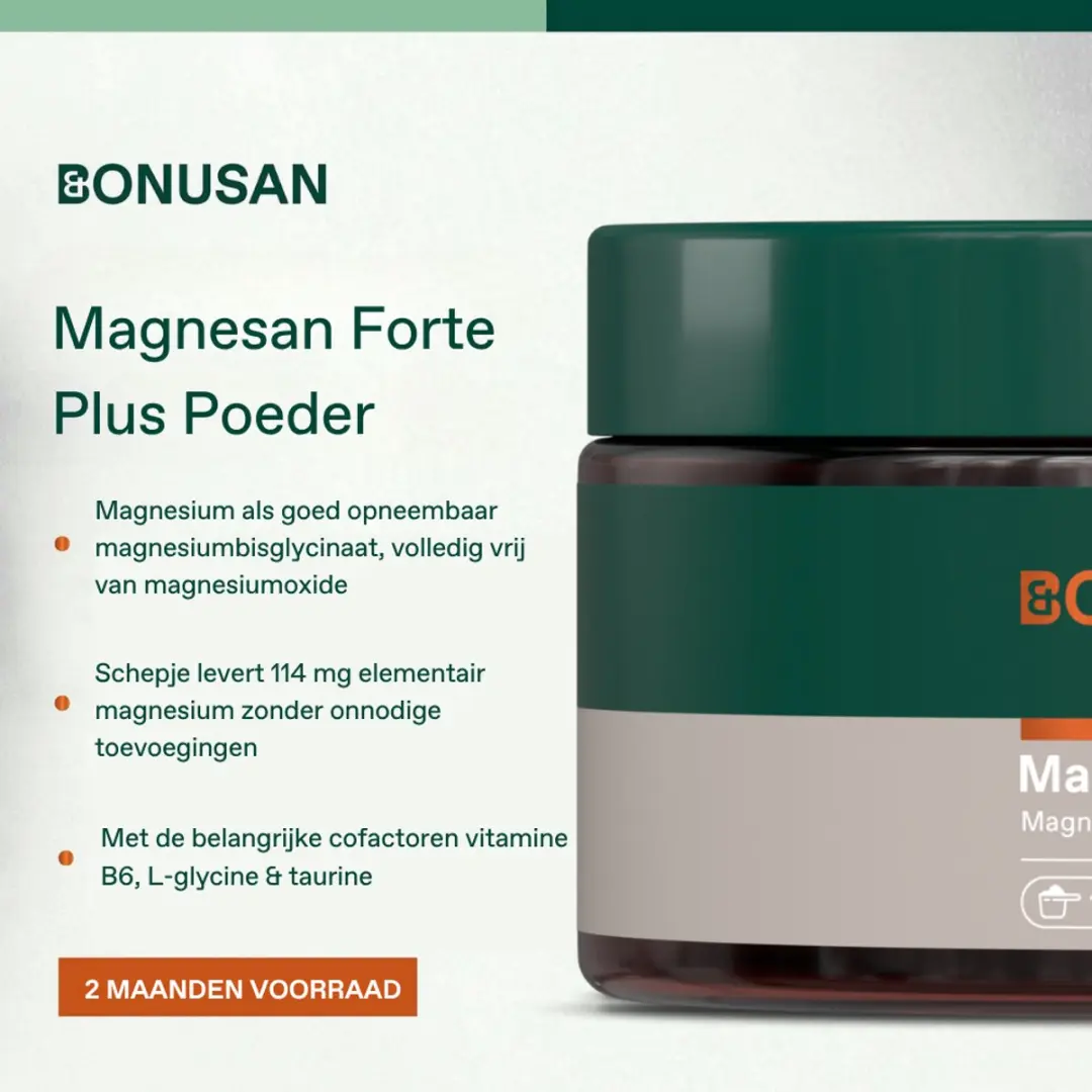 Bonusan Magnesan Forte Plus Magnesiumpoeder 120g - met Vitamine B6