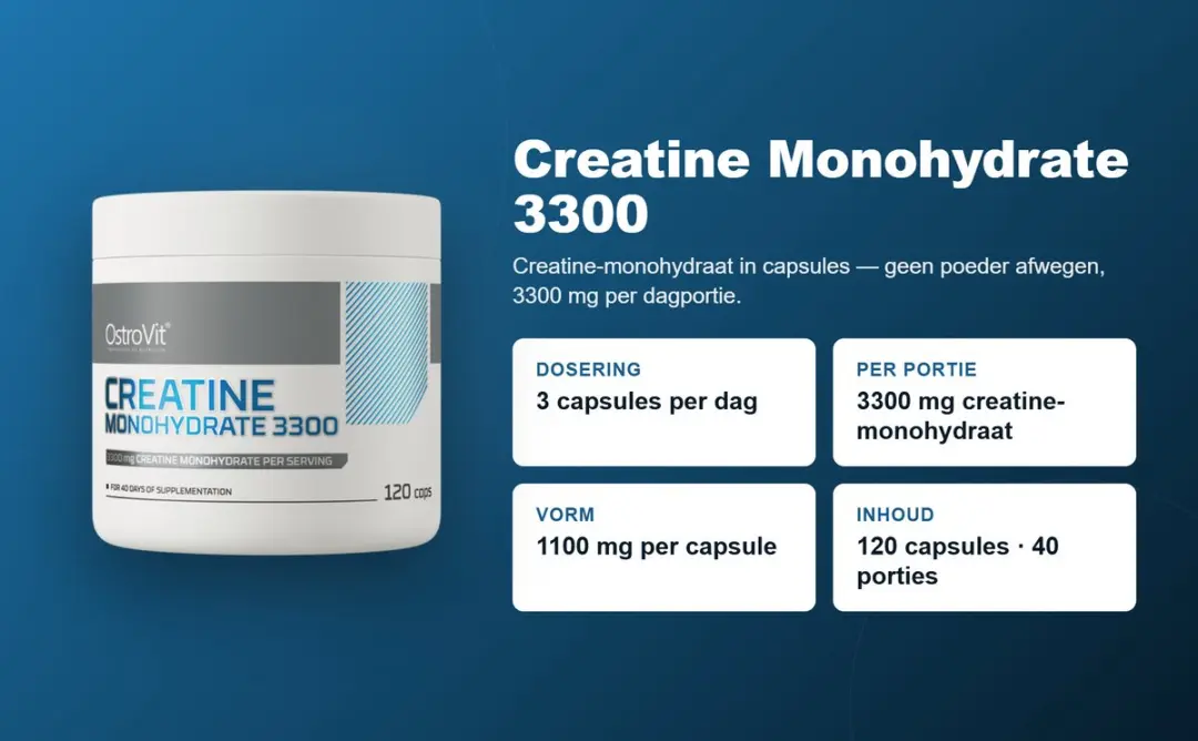 OstroVit Creatine Monohydraat 120 Capsules - 148g