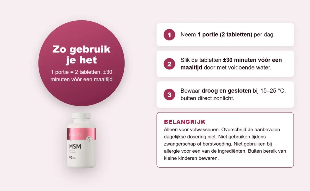 OstroVit MSM 90 Tabletten - 2000mg