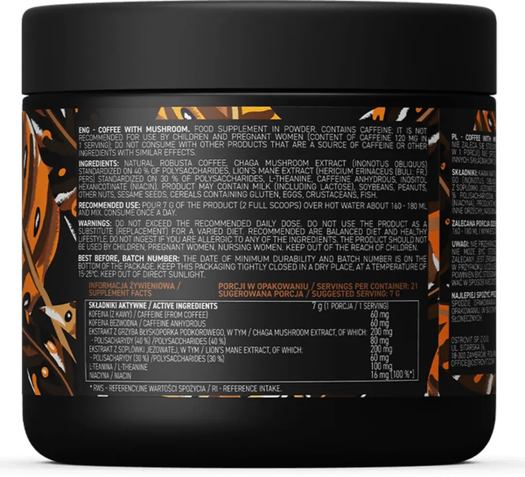 OstroVit Koffie met Champignons 150g - 20 Stuks