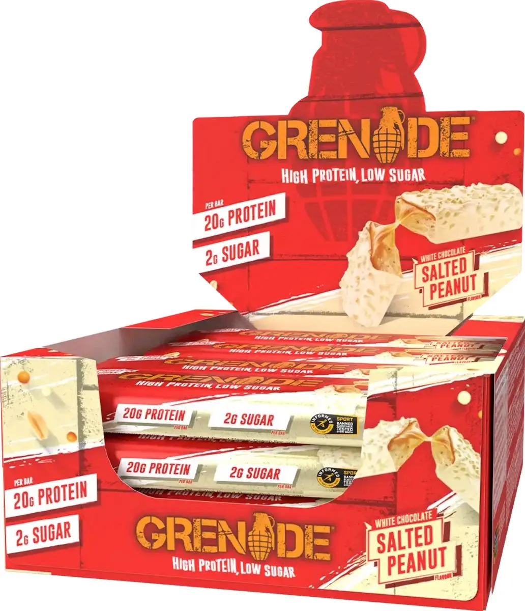 Grenade White Choc Salted Peanut Eiwitreep 20g