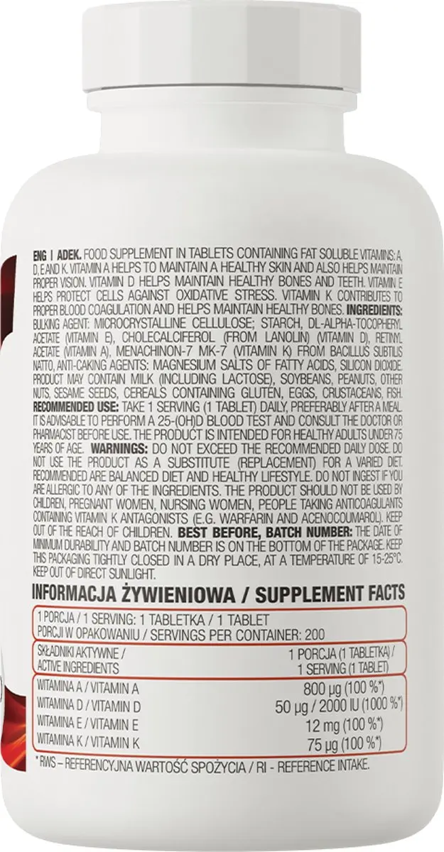 OstroVit Vitamin ADEK 200 Tabletten