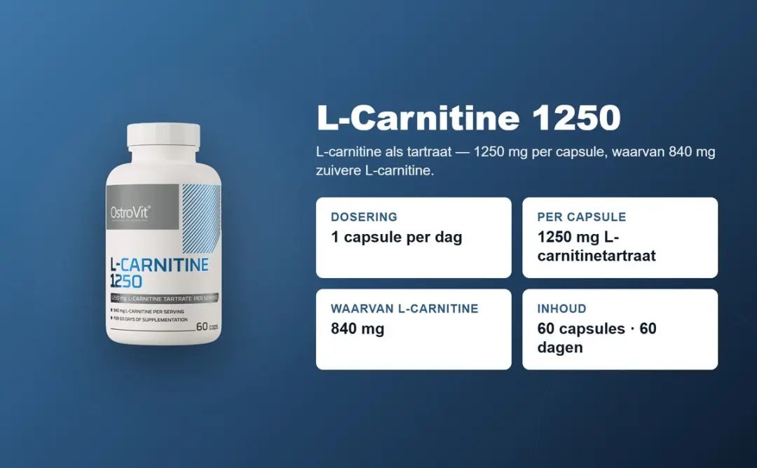 OstroVit L-Carnitine 1250mg 60 Capsules