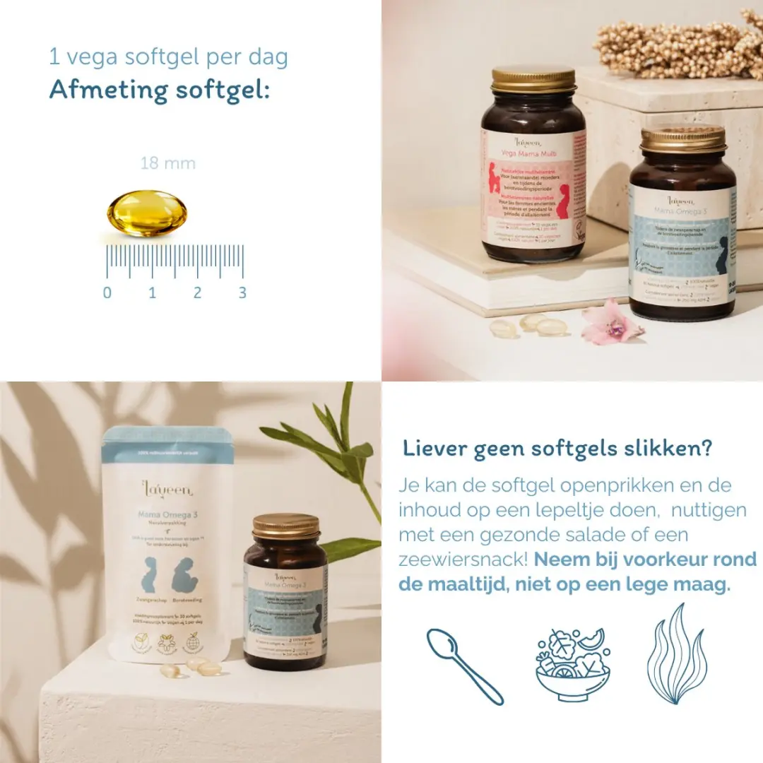 Laveen Mama Omega 3 DHA 60 Softgels - Vegan
