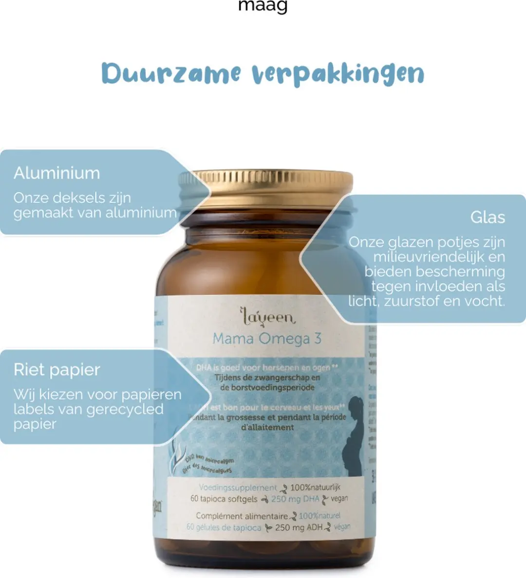 Laveen Mama Omega 3 DHA 60 Softgels - Vegan