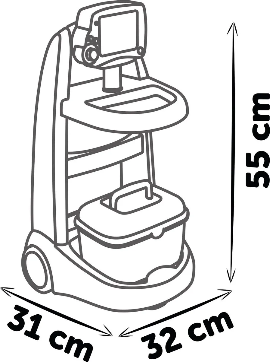 Smoby Elektronische Medische Trolley Meerkleurig