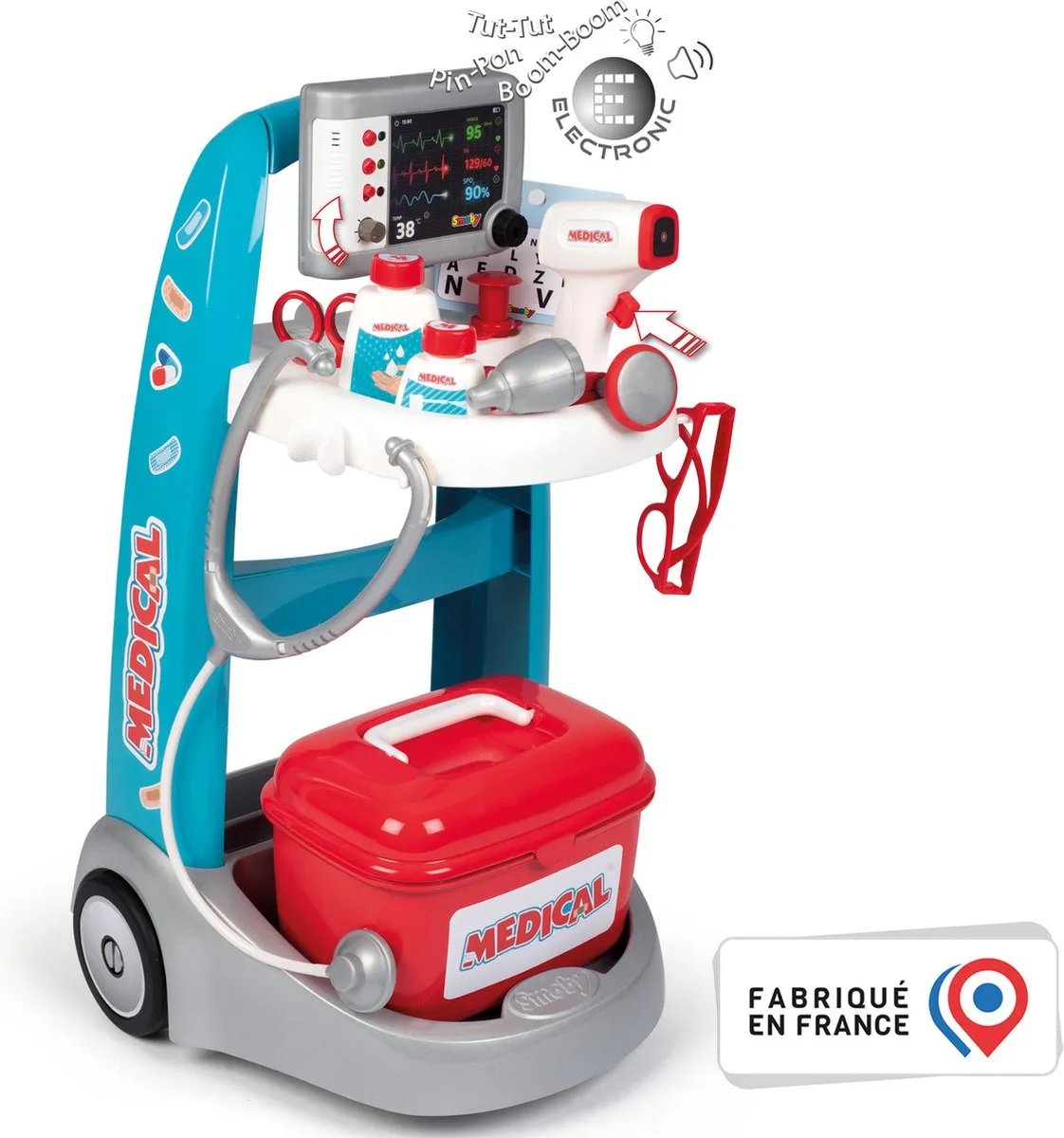 Smoby Elektronische Medische Trolley Meerkleurig