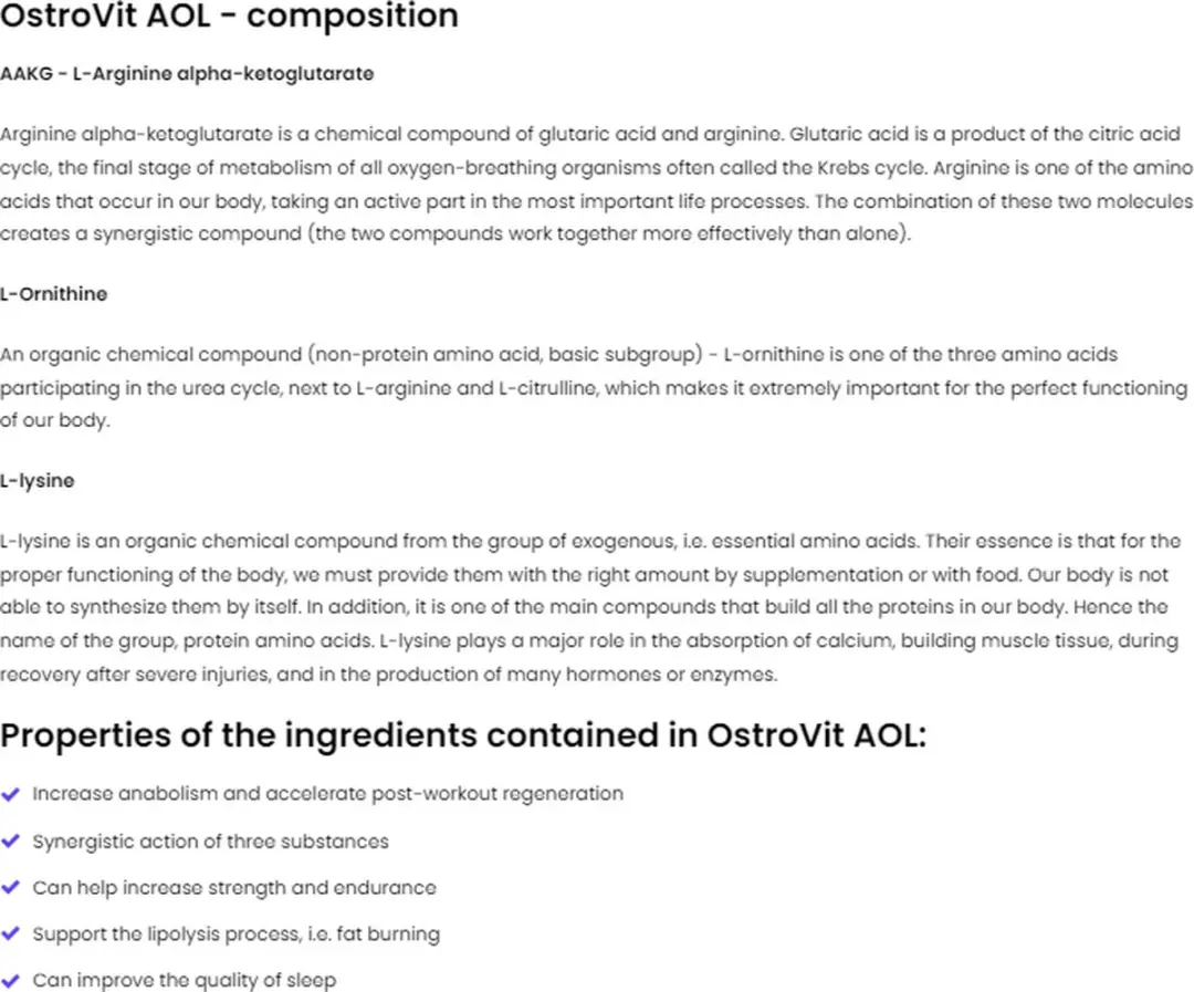 OstroVit Aminozuren Complex 120 Capsules - 1000mg