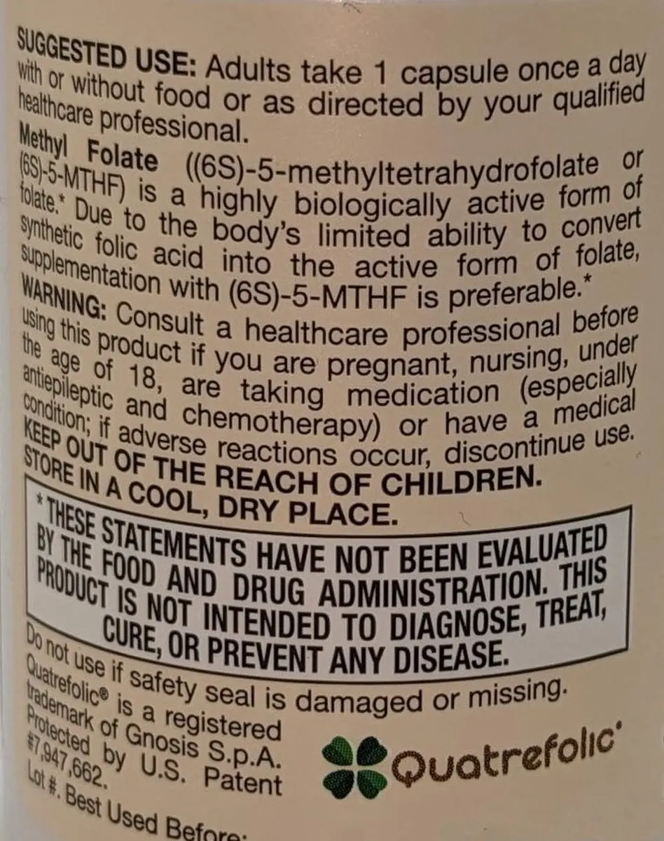 Jarrow Formulas 5-MTHF Methylfolate 400mg - 60 Stuks