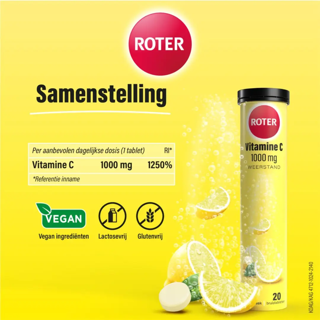 Roter Vitamine C Bruis 1000mg Citroen - 160 Stuks